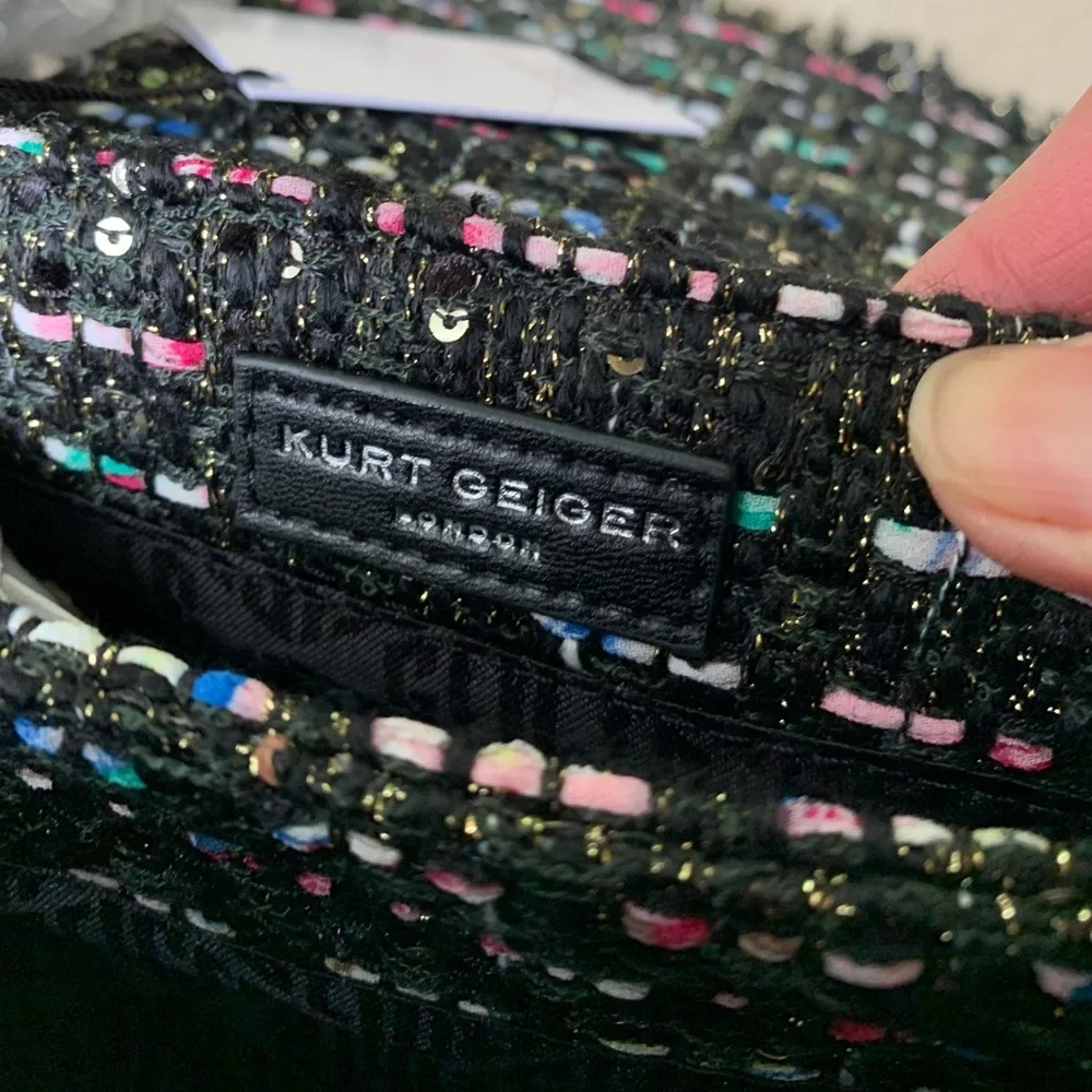 Authentic KURT GEIGER LONDON Tweed LG Crosb/Shoulder bag - Picture 7 of 15